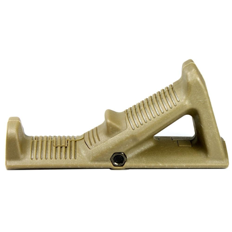 Angled Foregrip Front Grip with Finger Stop for Picatinny Handguard - Tan
