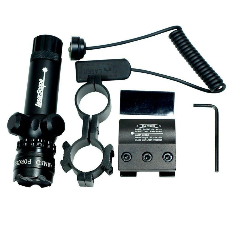 6-24x50 Hunting Rifle Scope Mil-dot illuminated Snipe Scope & GREEN Laser Sight