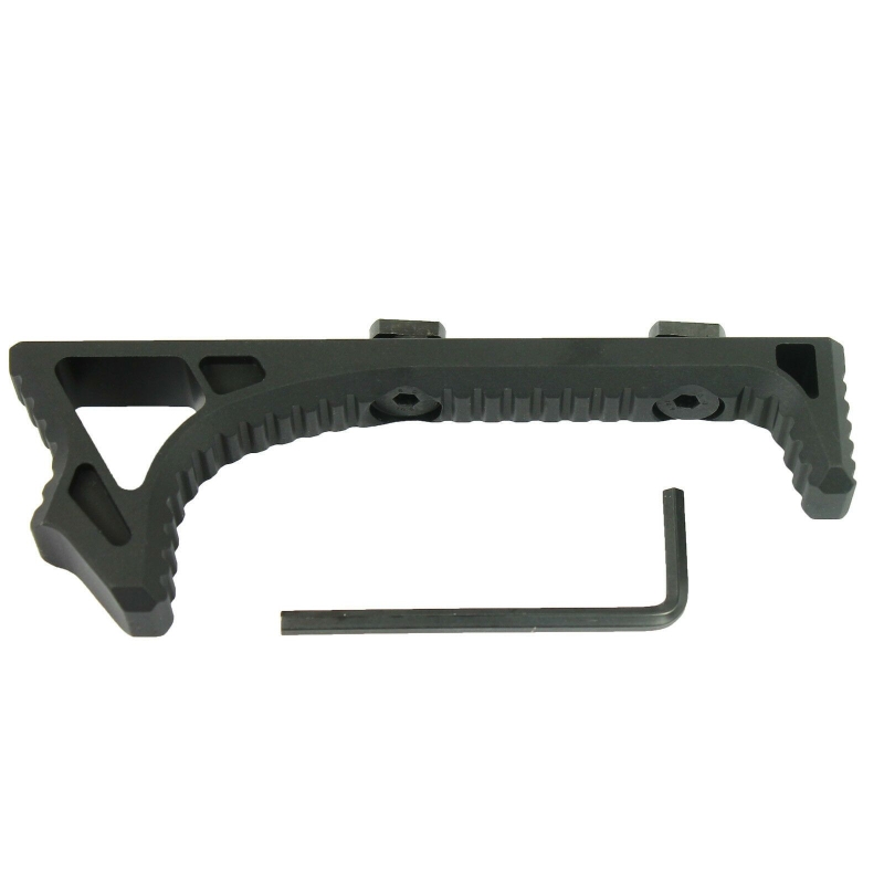 Curved Angled Foregrip Fore Grip Fits M-LOK Rails - Black - West Lake Tactical