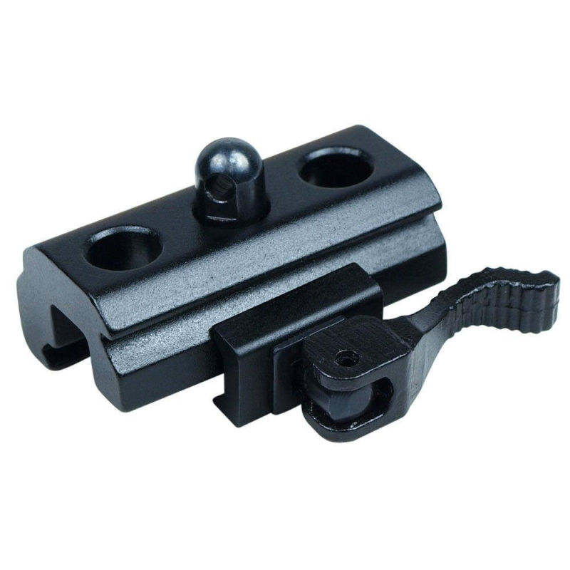 57_38a7dad2-656f-4d2c-8a03-55f208e6996d Quick Release QR Harris Style Bipod Sling Stud to 20mm Rail Adapter Black Matte