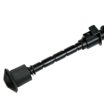6" to 9" Adjustable Swivel-Rotating Spring Return Rifle Bipod with Notched Legs