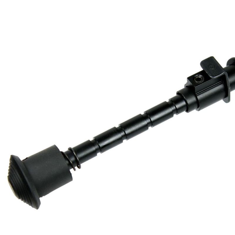 6" to 9" Adjustable Swivel-Rotating Spring Return Rifle Bipod with Notched Legs
