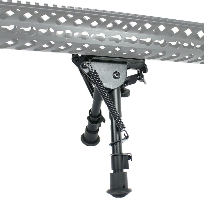 6" to 9" Adjustable Spring Return Sniper Hunting Rifle Bipod w/ KeyMod Adapter