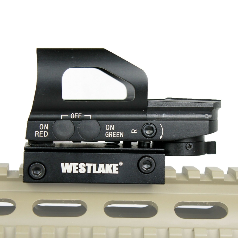 Tactical Sight Holographic Relex Scope - Red Green 4 Reticle Rail Mount - HD104