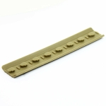 Pack of 6 Tan KeyMod Rail Cover Textured Anti Slip Soft Rubber Panels - 6.25"