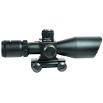 2.5-10x40 Tactical Rifle Scope Red Laser Dual illuminated Mil-dot wit Rail Mount