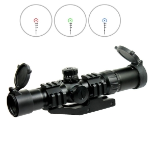 1.5-4X30 Tactical Rifle Scope with RGB illuminated Horseshoe Reticle-PEPR Mount - West Lake Tactical