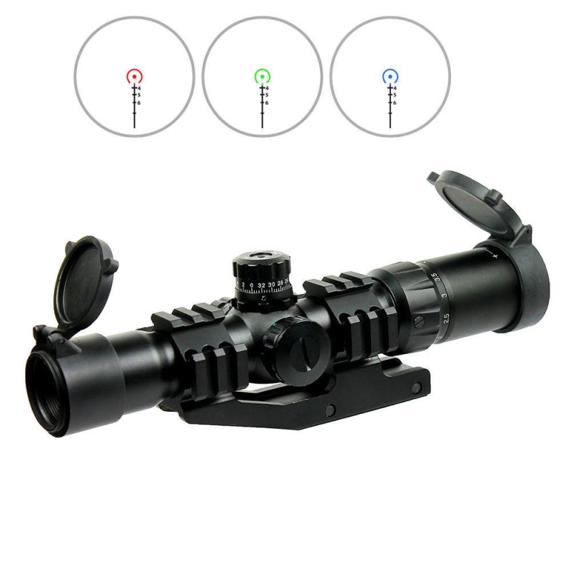 57_5228230b-4904-4304-a058-01170197f3df 1.5-4X30 Tactical Rifle Scope with RGB illuminated Horseshoe Reticle-PEPR Mount - West Lake Tactical
