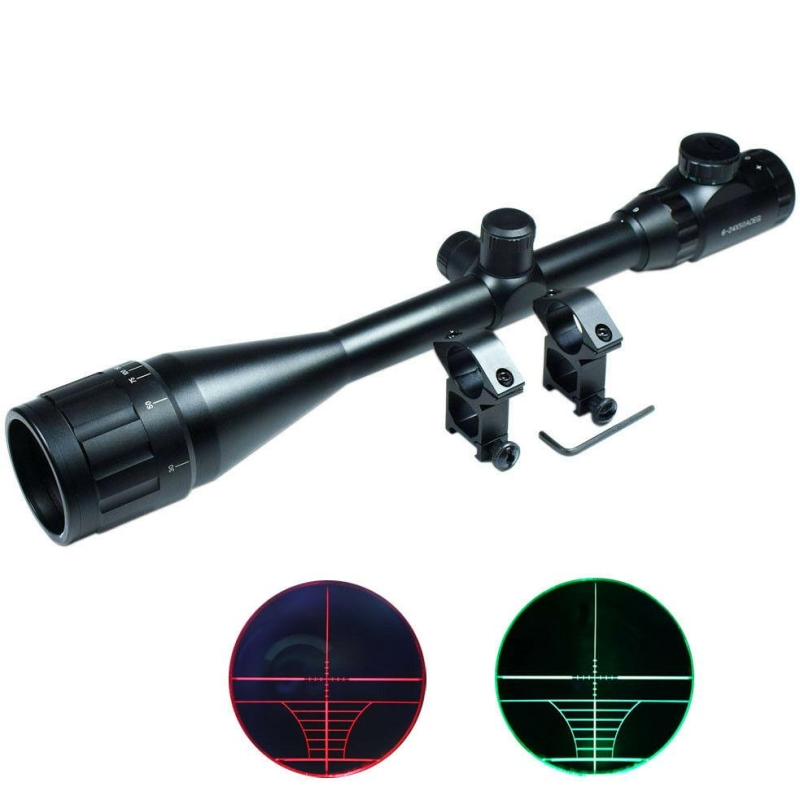 57_530288ac-2279-46b8-b330-bce4f400f608 6-24x50 AOEG Hunting Rifle Scope Red Green Dual illuminated Optical Gun Scope