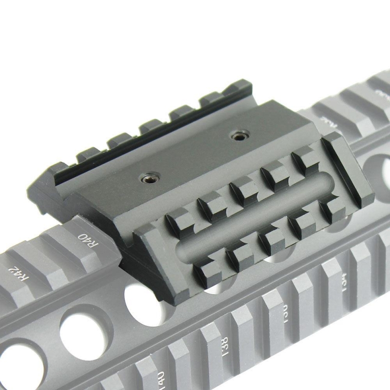 45 Degree Offset Dual Side Rail Angle Mount 6 Slot Tactical Accessory Rail