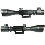 4-12X50 EG Optical Rifle Scope Red Green Dual illuminated with Side Rails-Mount
