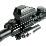 4-12X50 EG Tactical Rifle Scope with Holographic 4 Reticle Sight & Red Laser JG8