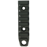 Rail Section 7-Slot Black Picatinny M-LOK Adapter QD with Sling Swivel Provision