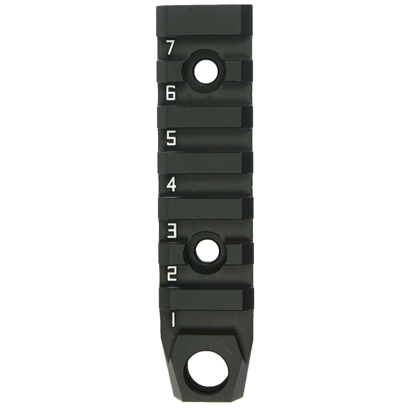 Rail Section 7-Slot Black Picatinny M-LOK Adapter QD with Sling Swivel Provision