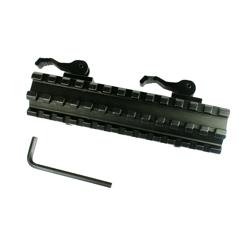 57_59ed8aac-95a1-4b9b-9c8a-fa0b6c868492 13 Slot Double Rail Quick Detach Picatinny Angle Mount Weaver Rail Scope Mount