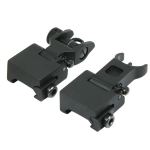 Premium Mil Spec Flip up Front Rear Iron Sight Set Fits Picatinny Rails Flattop