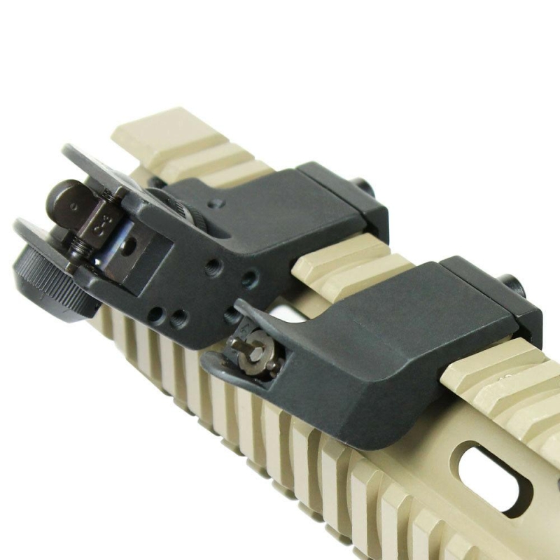 Front and Rear 45 Degree Offset Rapid Transition BUIS Backup Iron Sight Set