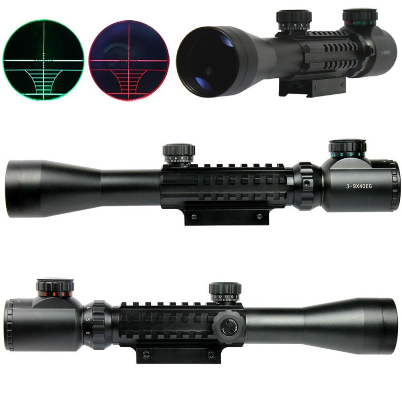 57_61a68137-a46e-4585-88db-18d8ebdbfde2 3-9X40 EG Optical Rifle Scope Red Green illuminated Reticle 20/11mm Rail Mount