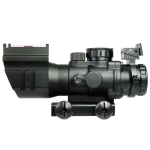 4X32 Tactical Rifle Scope - Tri-Illuminated Chevron Recticle Fiber Optic Sight - West Lake Tactical