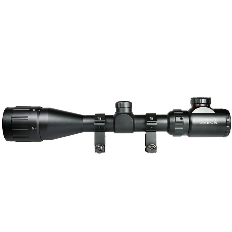 3-9x40 AOEG Hunting Rifle Scope Red Green Dual illuminated Optical Gun Scope