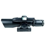 2.5-10x40 Tactical Rifle Scope Green Laser Dual illuminated Mil-dot Rail Mount