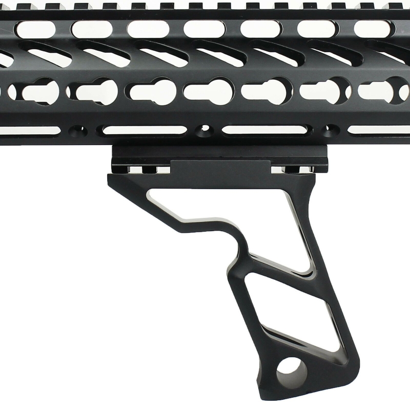 Skeletonized Tactical Foregrip Angled Grip + 3" KeyMod Rail for KeyMod Quad Rail - West Lake Tactical