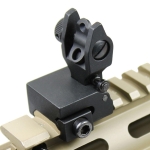 Premium Mil Spec Flip up Front Rear Iron Sight Set Fits Picatinny Rails Flattop
