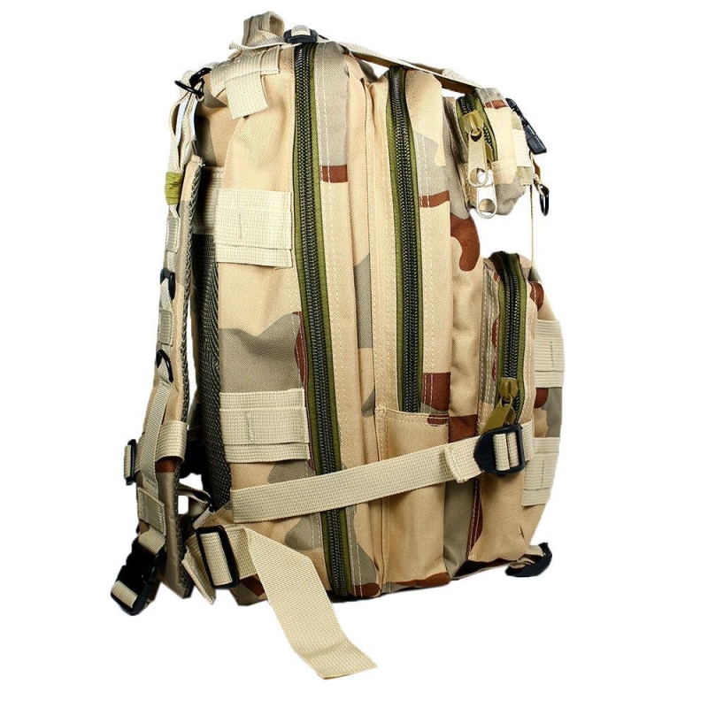 Sand Camo 30L Military Tactical Multicam Backpack Rucksack Hiking Trekking Bag