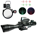 4-12X50 EG Tactical Rifle Scope with Holographic 4 Reticle Sight & Red Laser JG8