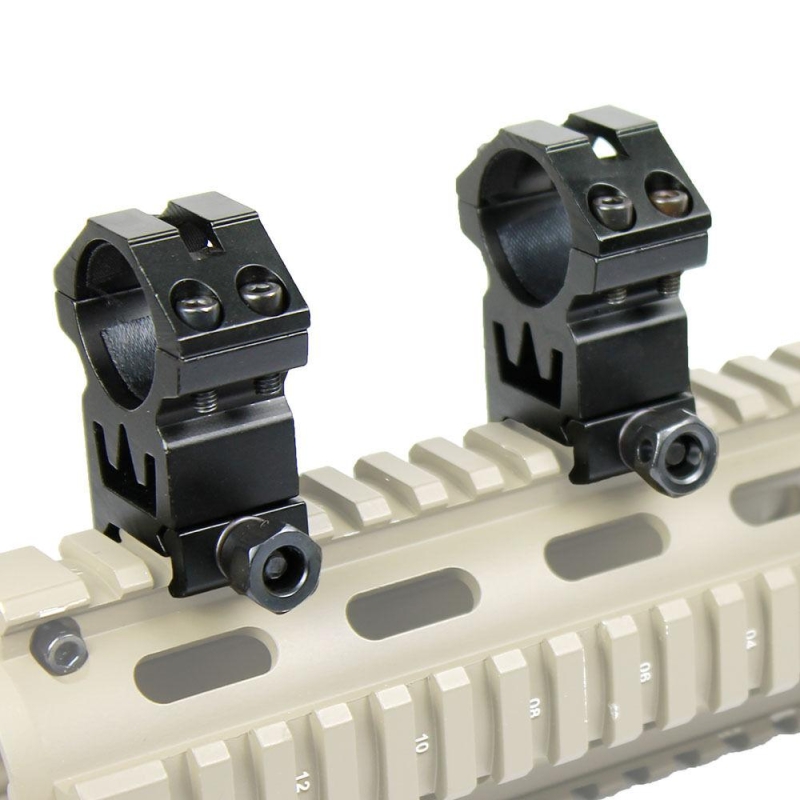 2 PCS 30mm  - 1" Scope Ring Picatinny Weaver Rail Laser Optics Mount Heavy Duty - West Lake Tactical