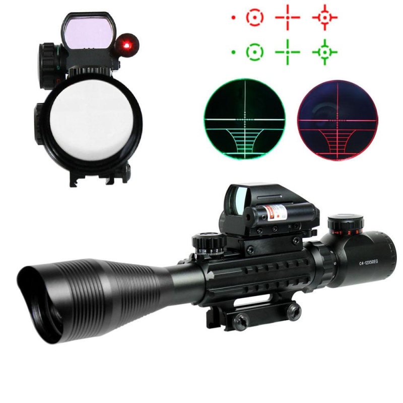 57_89d45038-fc6e-4d46-84d7-a066c7326b55 4-12X50 EG Tactical Rifle Scope with Holographic 4 Reticle Sight & Red Laser