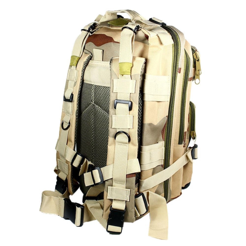 Sand Camo 30L Military Tactical Multicam Backpack Rucksack Hiking Trekking Bag