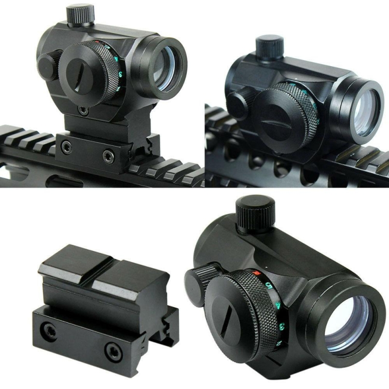 57_8cce2b0d-85b6-4395-9f46-58a4bec1940b Tactical Reflex Red Green Dot Sight Scope - Dual High - Low Profile Rail Mounts