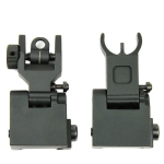 Premium Mil Spec Flip up Front Rear Iron Sight Set Fits Picatinny Rails Flattop