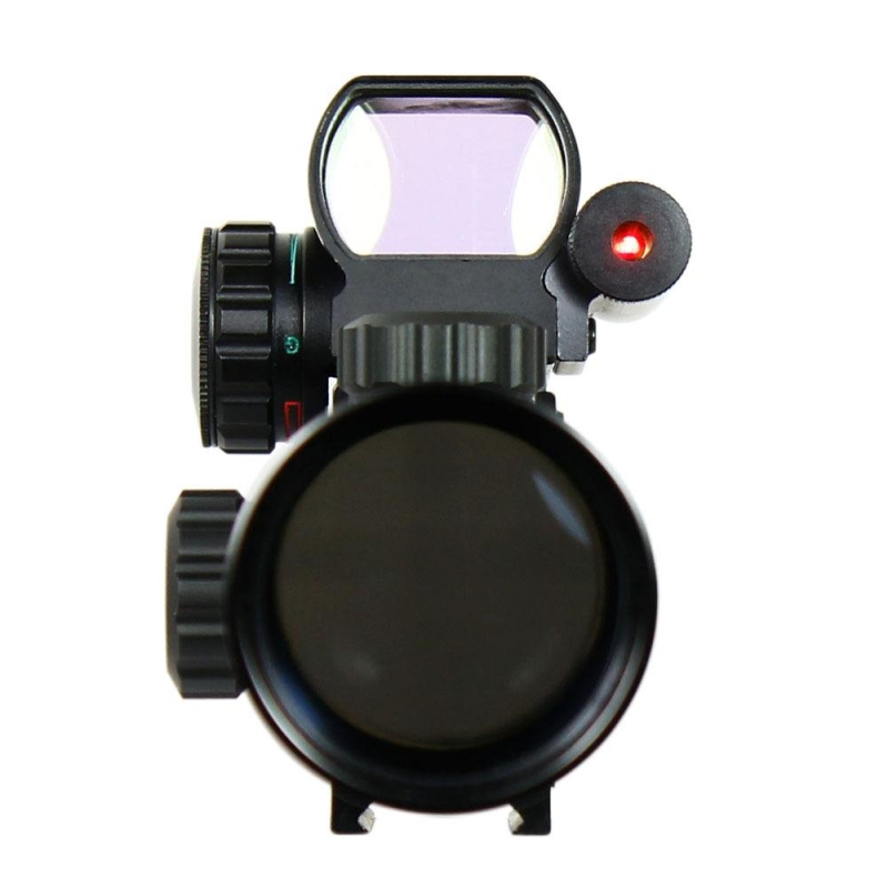 3-9X40 Tactical Rifle Scope Mil-dot with Holographic 4 Reticle Sight & Red Lase
