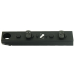 Rail Section 7-Slot Black Picatinny M-LOK Adapter QD with Sling Swivel Provision