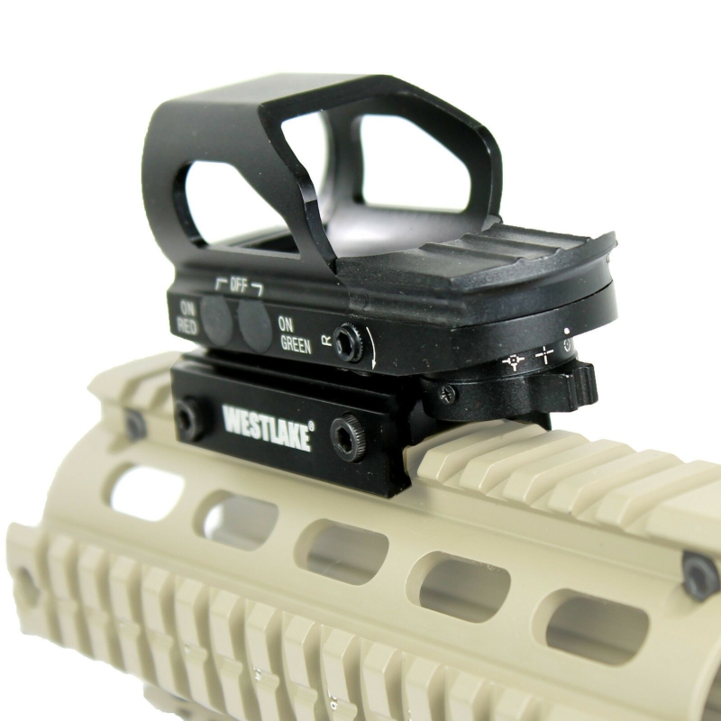 Tactical Sight Holographic Relex Scope - Red Green 4 Reticle Rail Mount - HD104