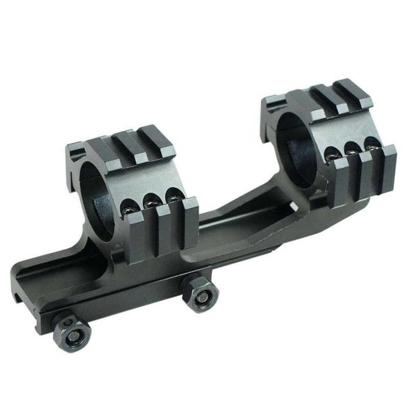 PEPR style Cantilever 1" to 30mm Rifle Scope Mount for 20mm Rails - Black