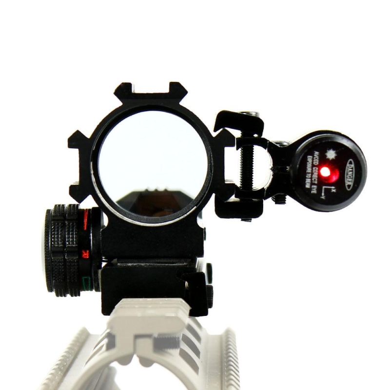 Holographic Tactical Red / Green 4 Reticles Reflex Dot Scope + laser sight combo