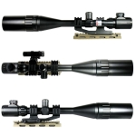 6-24X50 Tactical Rifle Scope R/G Mil-dot with PEPR Mount +Sunshade+Laser Sight