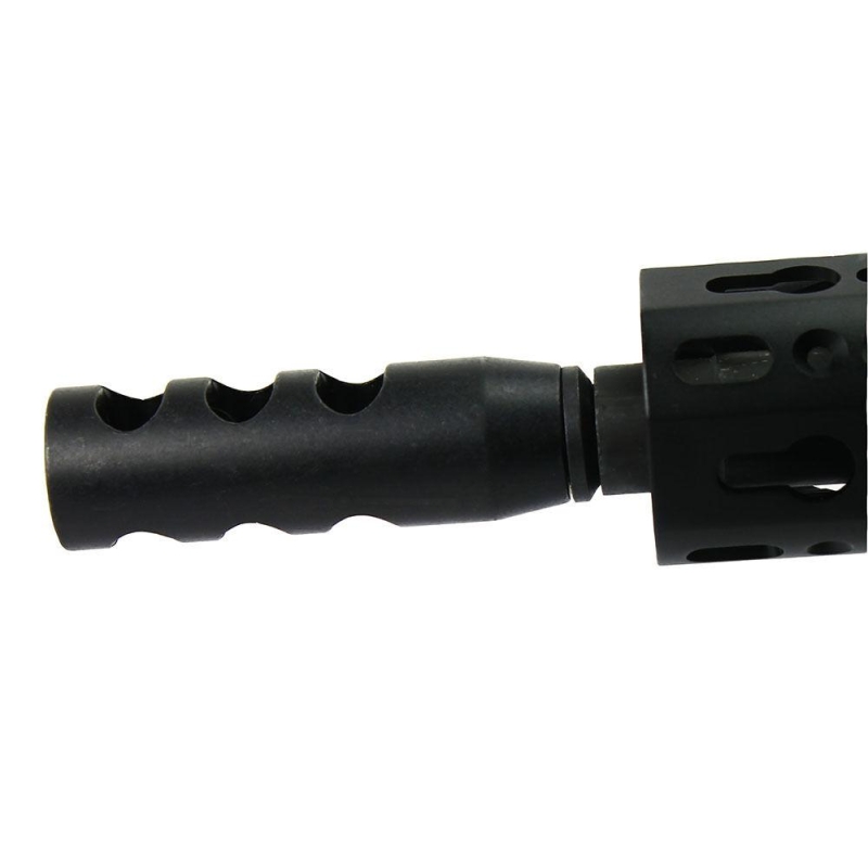 223/.223 5.56 1/2x28 TPI Compact Size Steel Muzzle Brake + Crush Washer - Black - West Lake Tactical