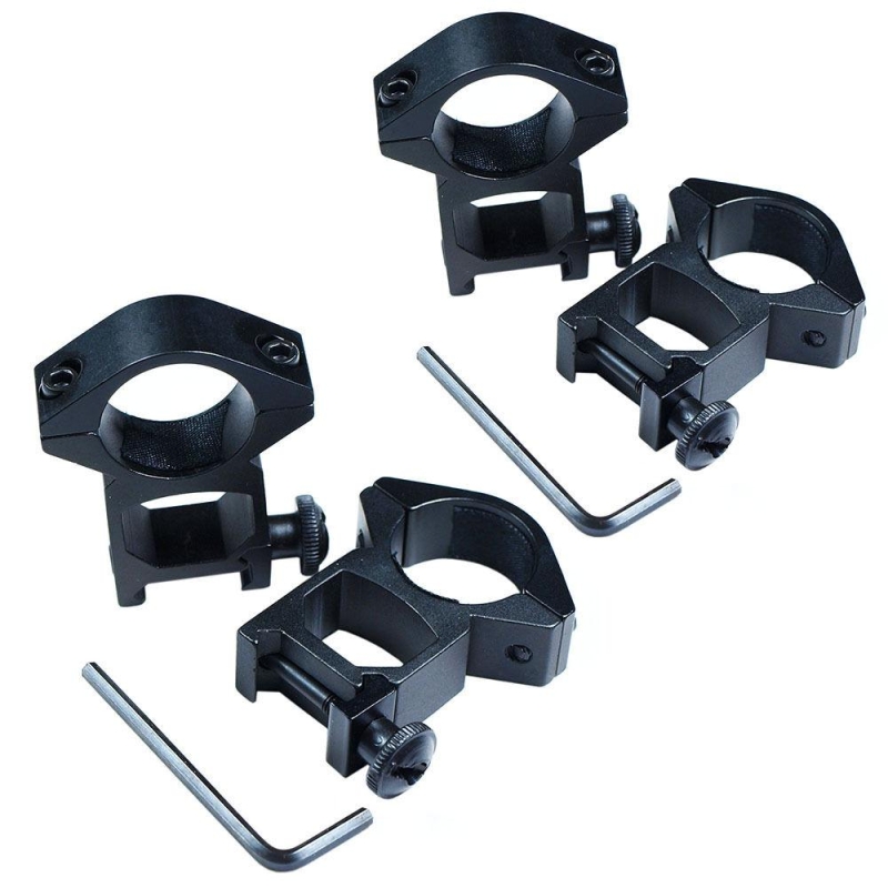 57_a049b503-0fe8-4881-ac07-16c96375658b 2 Pairs High Profile 1" Scope Ring Picatinny Weaver Rail Laser Torch Mount 4 Pcs