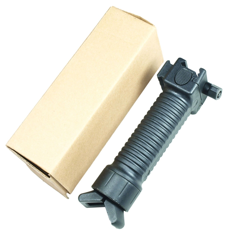 Tactical Picatinny Retractable Foregrip Bipod  Reinforced Insect Legs & Acc Rail
