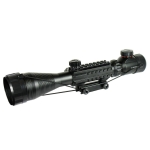 4-12X50 EG Optical Rifle Scope Red Green Dual illuminated with Side Rails-Mount