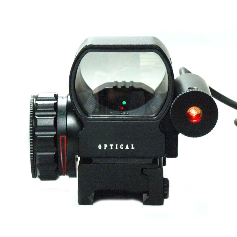4-12X50 EG Tactical Rifle Scope with Holographic 4 Reticle Sight & Red Laser