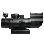 4X32 Tactical Rifle Scope - Tri-Illuminated Chevron Recticle Fiber Optic Sight - West Lake Tactical