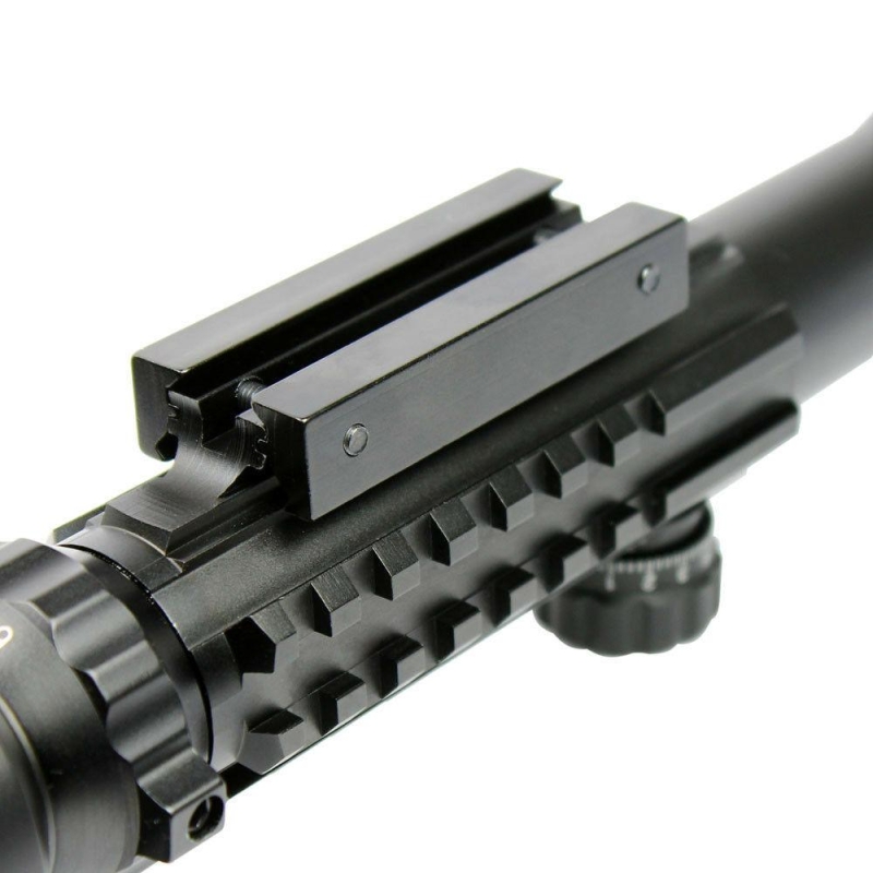 3-9X40 Tactical Rifle Scope with Holographic Red / Green Dot Sight / Rail Riser