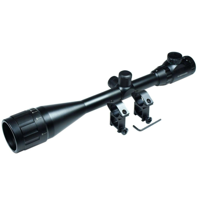 6-24x50 AOEG Hunting Rifle Scope Red Green Dual illuminated Optical Gun Scope