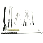 Spray Gun Rifle Pistol Cleaning Brush Set Black White Nylon Tube Nozzles 17PC