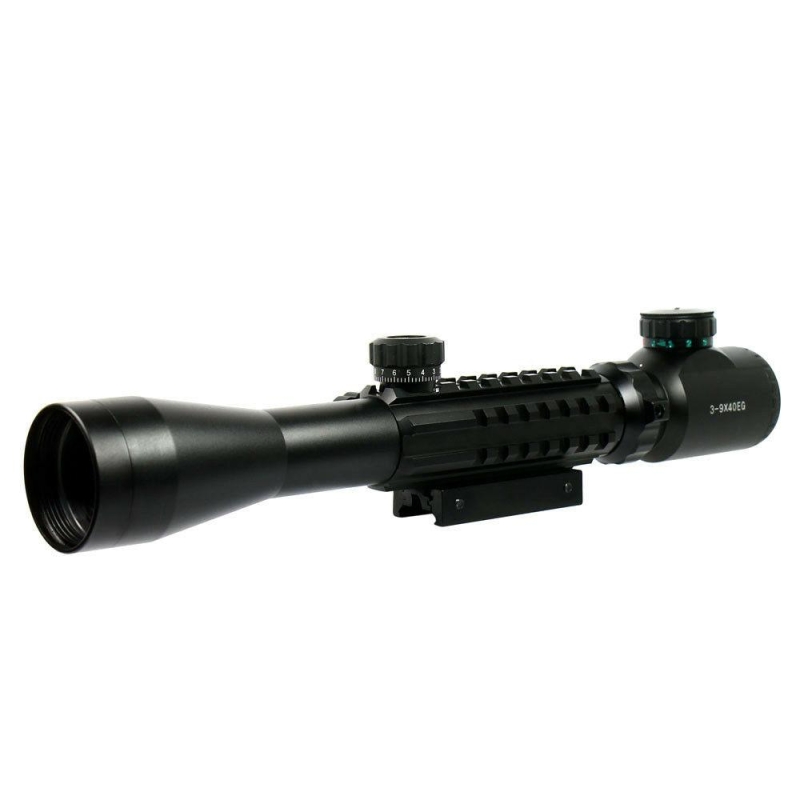 3-9X40 EG Optical Rifle Scope Red Green illuminated Reticle 20/11mm Rail Mount